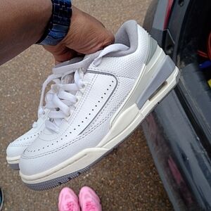 White and Gray Sneakers